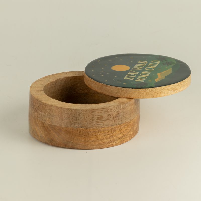 Caja redonda esmaltada - Stay Wild Moon Child