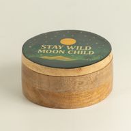 Caja redonda esmaltada - Stay Wild Moon Child