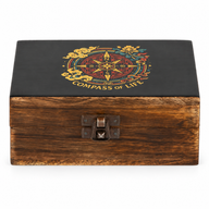 Caja esmaltada mediana - Brújula de la vida