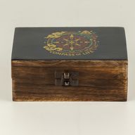 Caja esmaltada mediana - Brújula de la vida