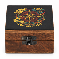 Caja pequeña esmaltada - Brújula de la vida