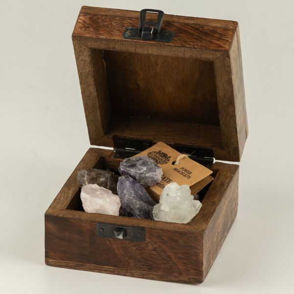 Caja de Madera Pequeña Esmaltada - Compass of Life
