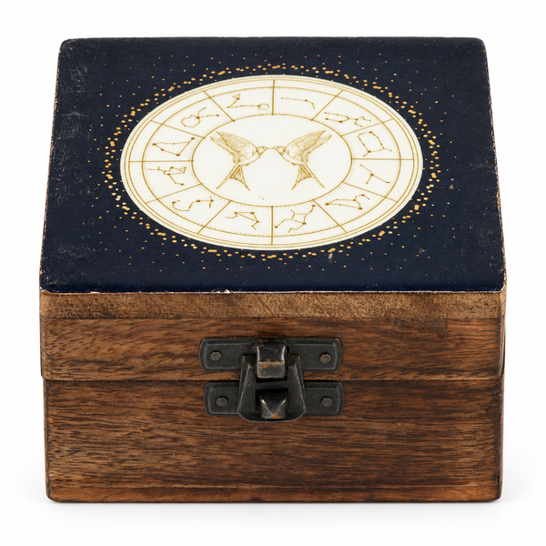 Caja de Madera Pequeña Esmaltada - Gemini