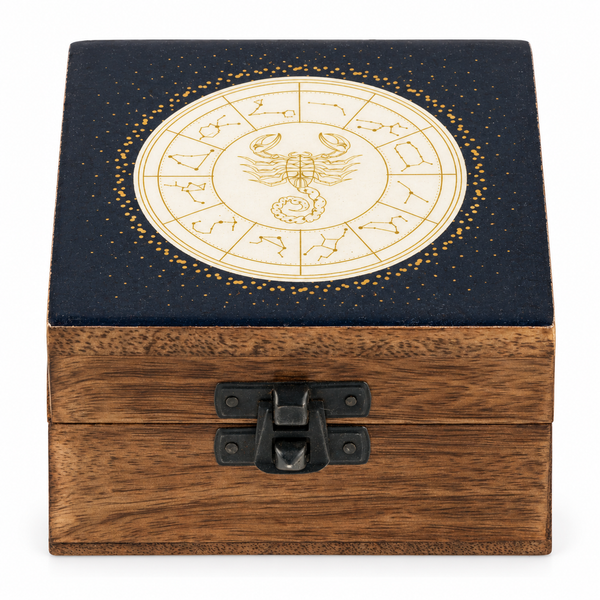 Caja de Madera Pequeña Esmaltada - Scorpio