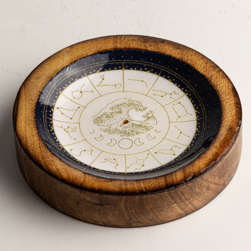 Mini cuenco y porta incienso del signo del zodiaco - Acuario