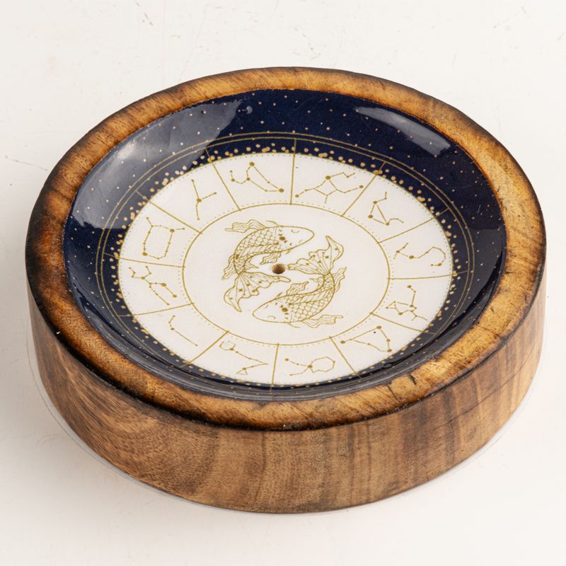 Mini cuenco y porta incienso signo del zodiaco - Piscis