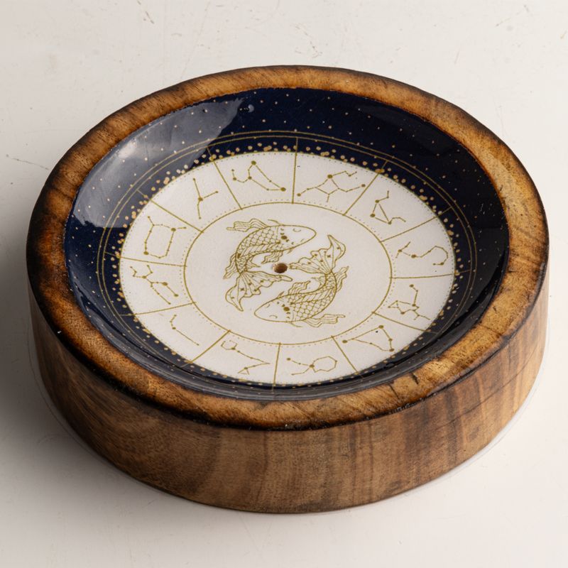 Mini cuenco y porta incienso signo del zodiaco - Piscis