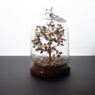 Jardín de cúpula con piedras preciosas - Cristal de cuarzo y luces LED - 200 piedras