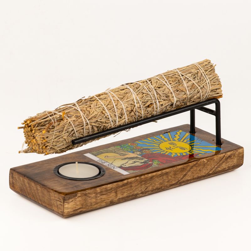Sahumador grande esmaltado para atados de salvia - El Sol
