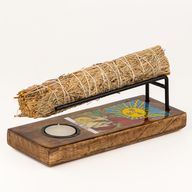 Sahumador grande esmaltado para atados de salvia - El Sol