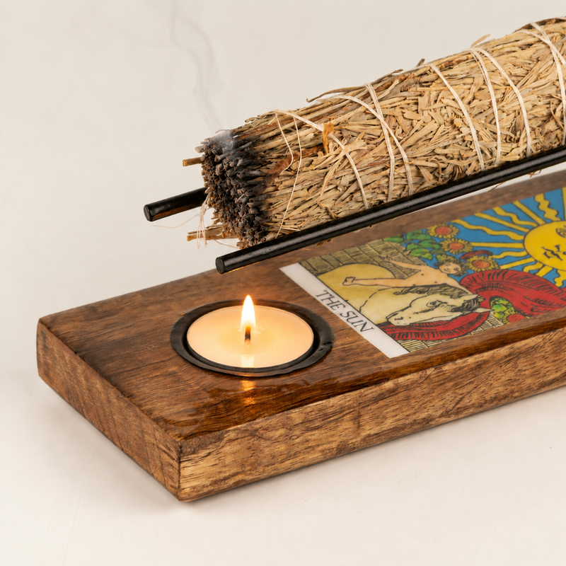 Sahumador grande esmaltado para atados de salvia - El Sol