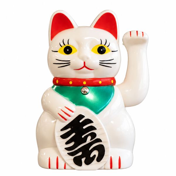 Gato Dinero Blanco - 15cm