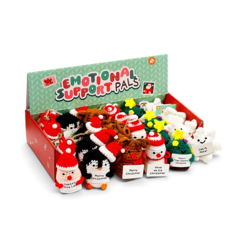 Surtido navideño de crochet de apoyo emocional positivo