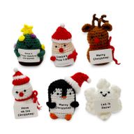 Surtido navideño de crochet de apoyo emocional positivo