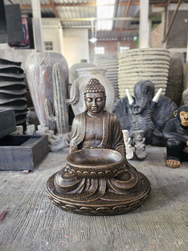 Gran Buda sentado con cuenco 80 cm