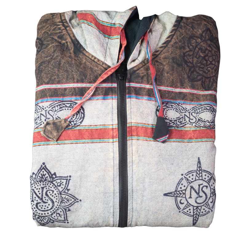 Chaqueta Nomad Sari Himalayan Soul - Mandala de piedra - Mediana