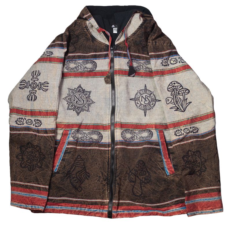 Chaqueta Nomad Sari Himalayan Soul - Mandala de piedra - Mediana