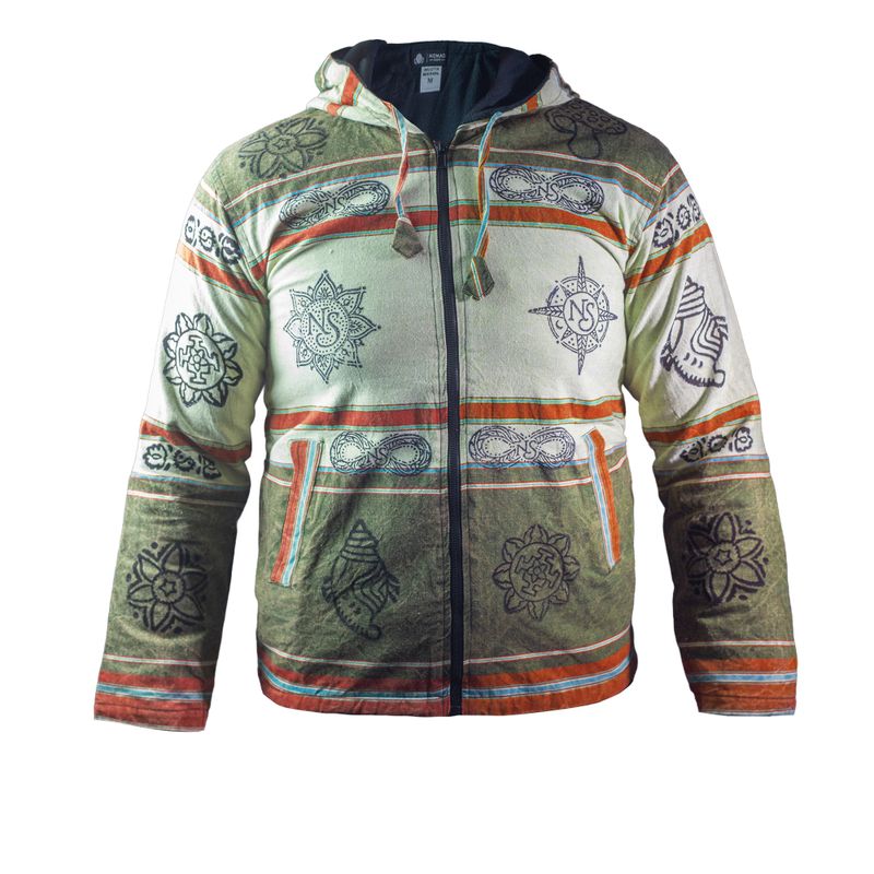 Mediana - Chaqueta Himalayan Soul Nomad Sari - Verde Mantra