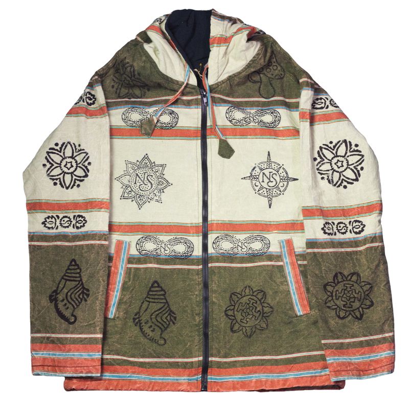 Mediana - Chaqueta Himalayan Soul Nomad Sari - Verde Mantra