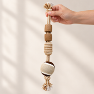 Juguetes PAW - Mordedor de madera de café - Hueso con nudo