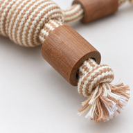 Juguetes P-AW - Mordedor de madera de café - Rope Ranger - Pelota