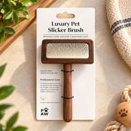 PAW Accesorios de aseo - Peine desenredante mediano - Nogal