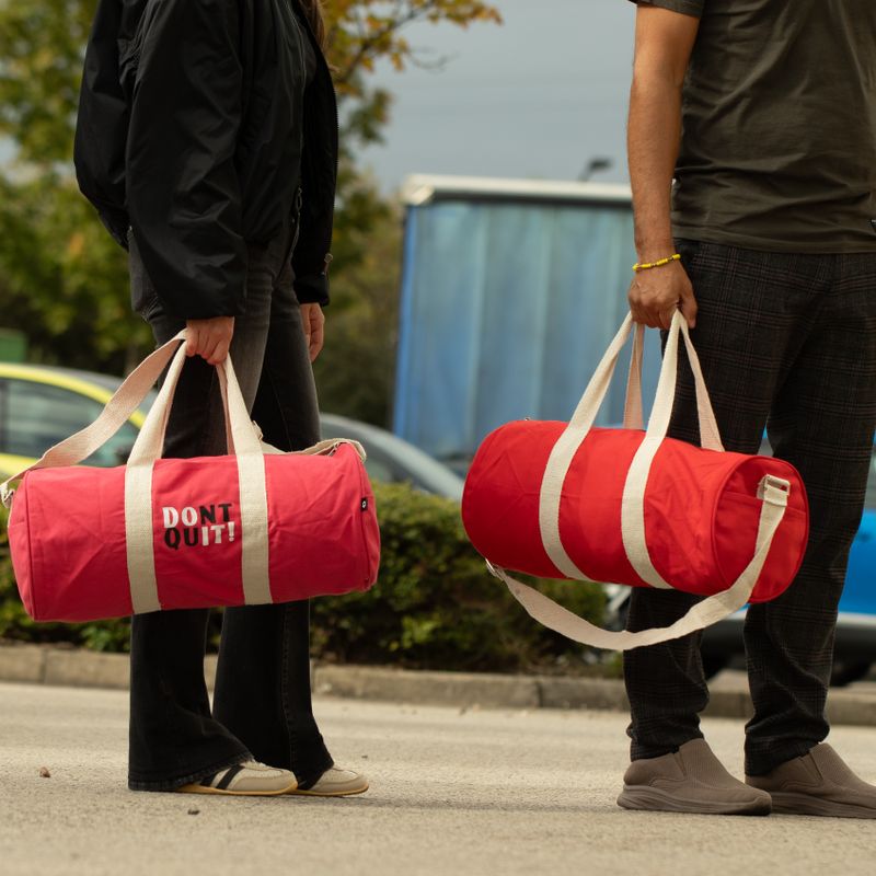 Bolsas de gimnasio de lona de algodón – Pack de inicio de bolsa de gimnasio Don’t Quit
