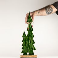 Lost in the Forest – Grande – Dos árboles esmaltados – (45x15x2,5cm)