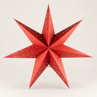 Lámpara de estrella – Rojo de la suerte – Siete puntas – 60 cm