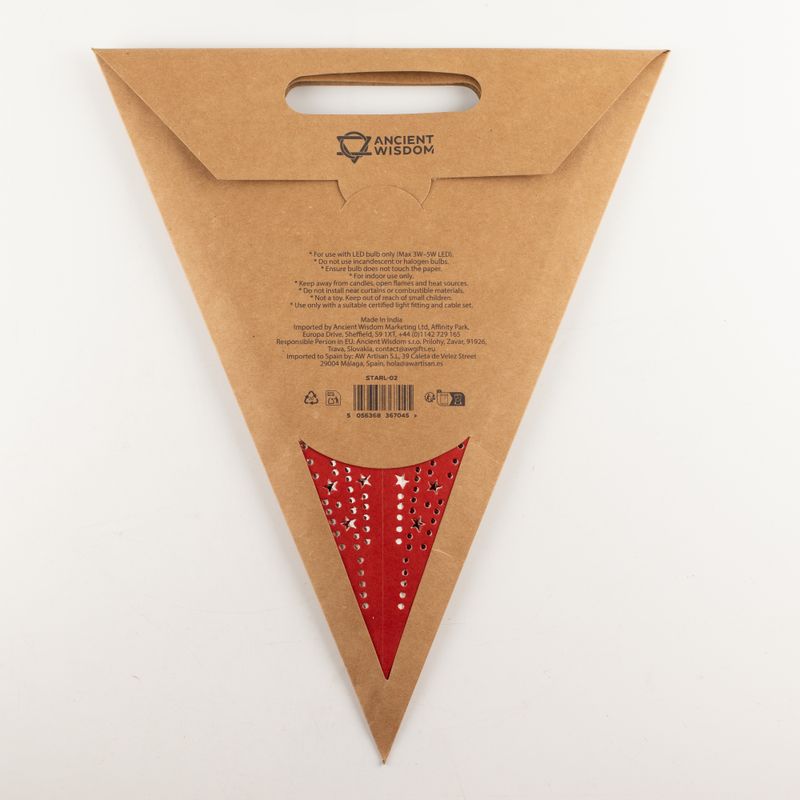 Lámpara de estrella – Rojo de la suerte – Siete puntas – 60 cm