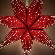 Lámpara de estrella – Rojo de la suerte – Siete puntas – 60 cm