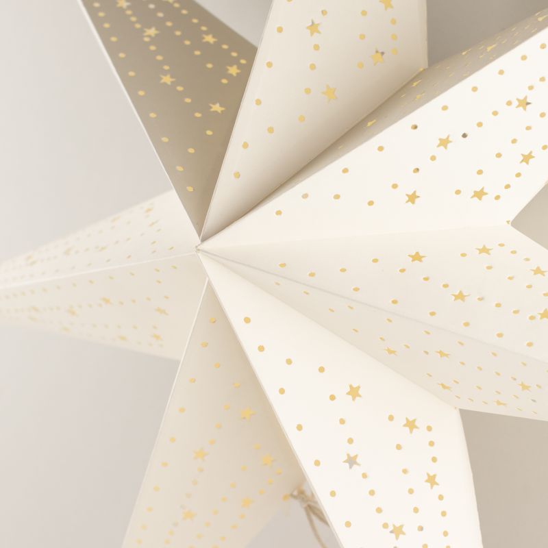 Lámpara de estrella – Blanco clásico – Siete puntas – 60 cm