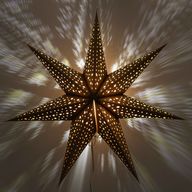 Lámpara de estrella – Marrón natural – Siete puntas – 60 cm
