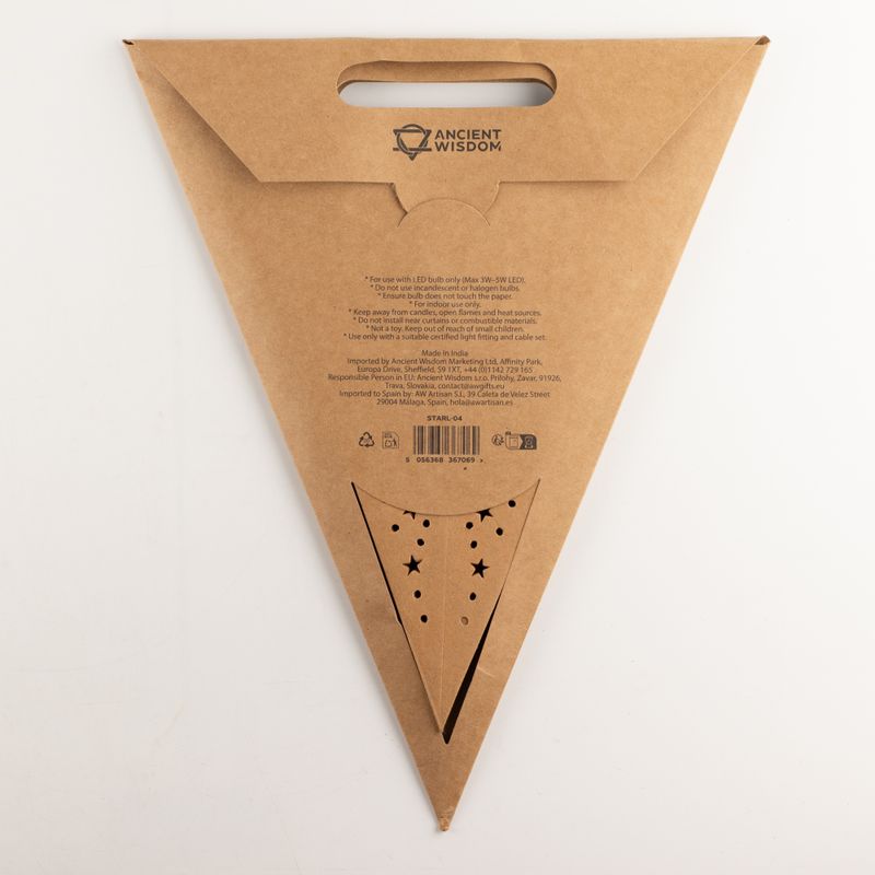 Lámpara de estrella – Marrón natural – Siete puntas – 60 cm