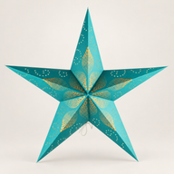 Lámpara de estrella – Festival verde – Cinco puntas – 60 cm