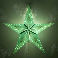 Lámpara de estrella – Festival verde – Cinco puntas – 60 cm