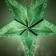 Lámpara de estrella – Festival verde – Cinco puntas – 60 cm