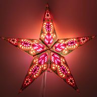 Lámpara de estrella – Fire Festival de cinco puntas – 60 cm