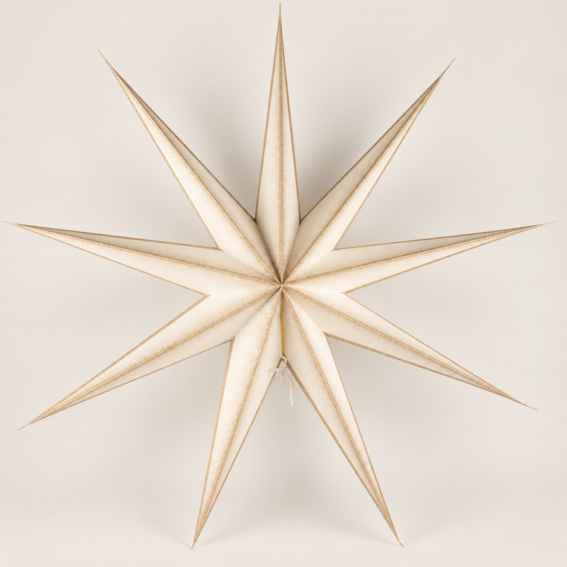 Lámpara de estrella - Super Nova Champagne Glitter de nueve puntas - 90cm