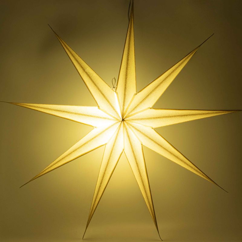 Lámpara de estrella - Super Nova Champagne Glitter de nueve puntas - 90cm