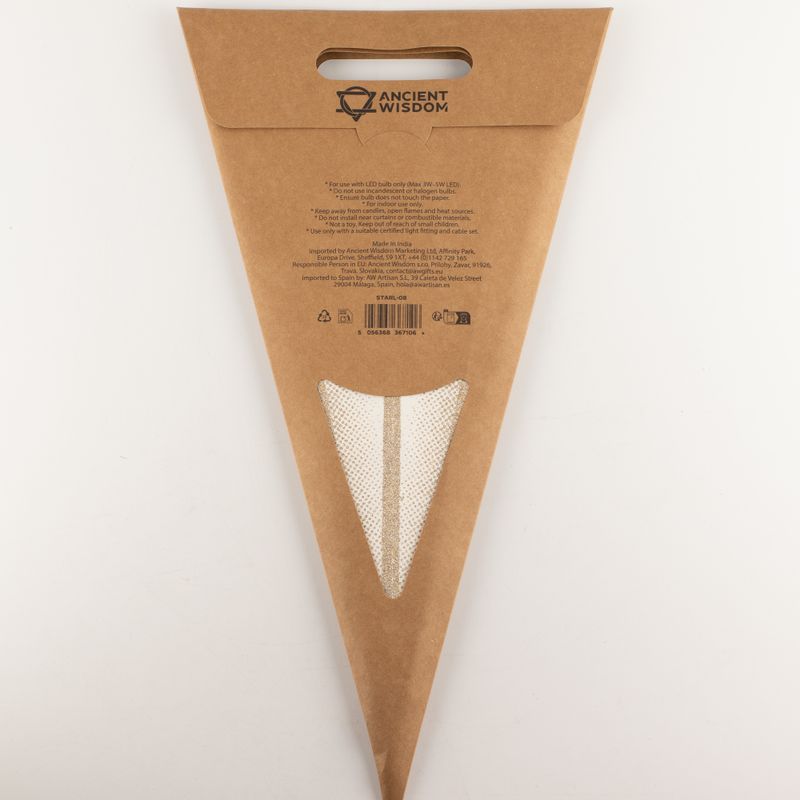 Lámpara de estrella - Super Nova Champagne Glitter de nueve puntas - 90cm