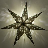 Lámpara Estrella – Negra Auroras Boreales de Siete Puntas – 60 cm