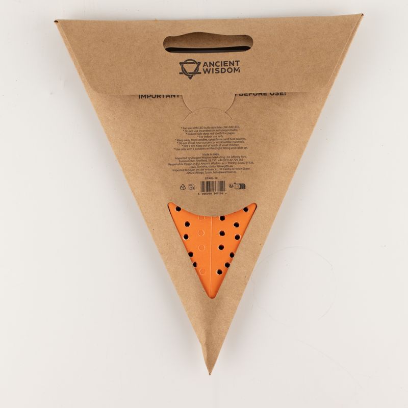 Lámpara de estrella – Luces naranjas de nueve puntas – 45 cm