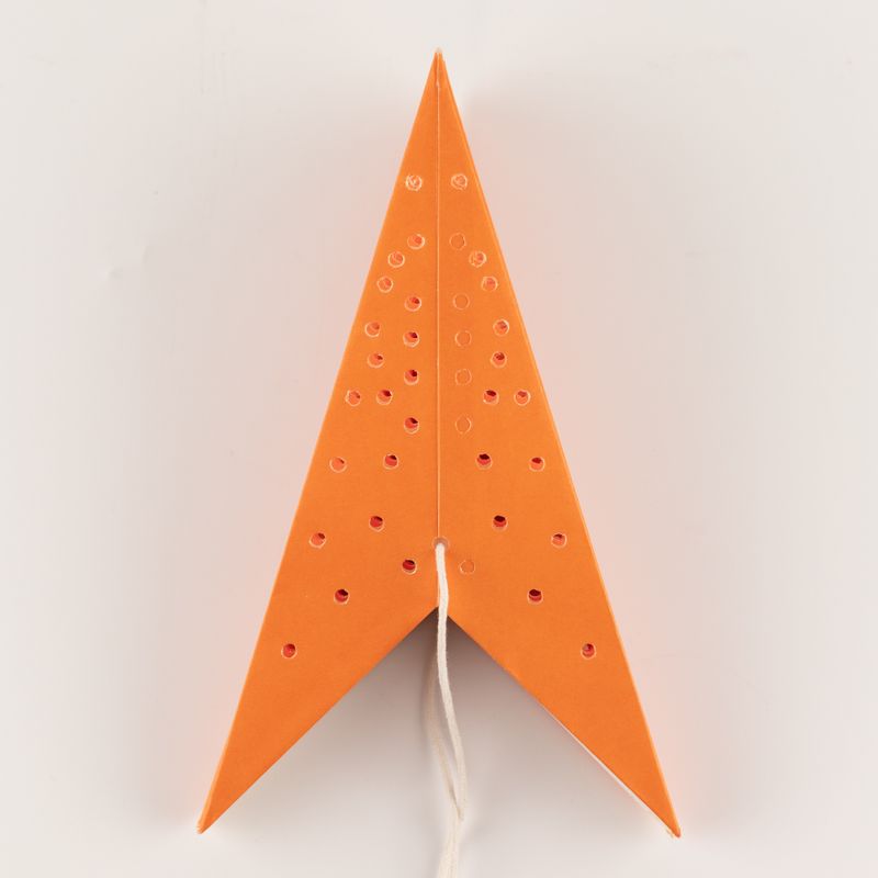 Lámpara de estrella – Luces naranjas de nueve puntas – 45 cm