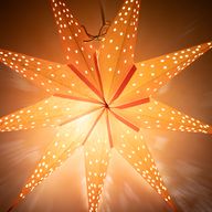Lámpara de estrella – Luces naranjas de nueve puntas – 45 cm
