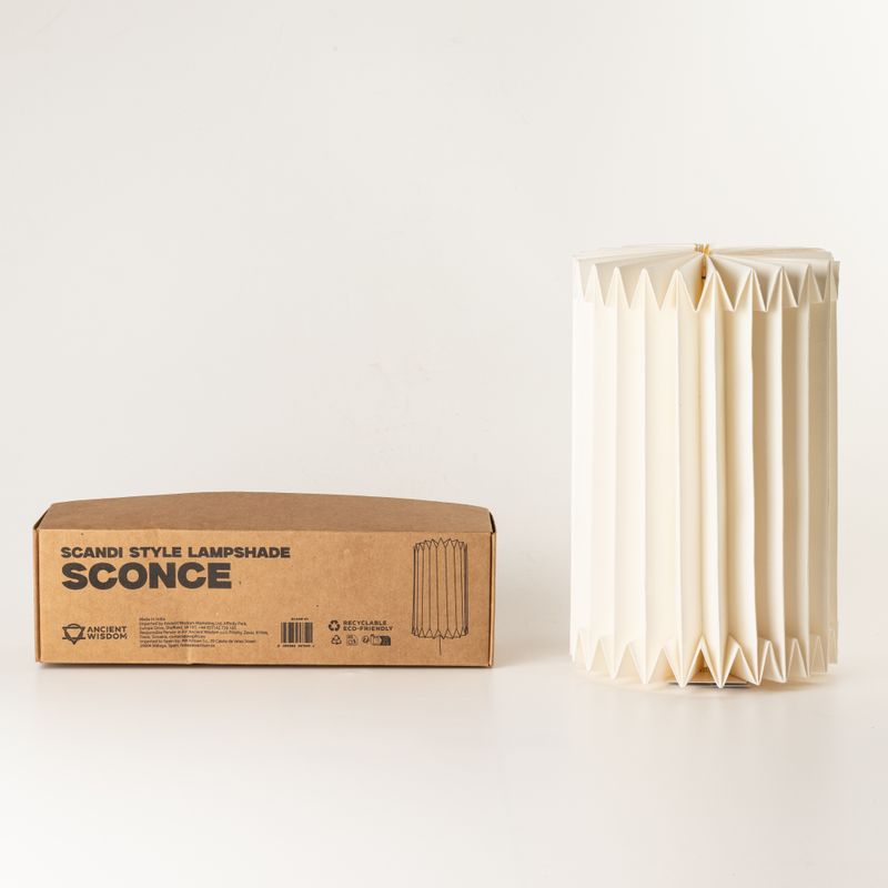 Aplique de pared de papel plisado estilo escandinavo