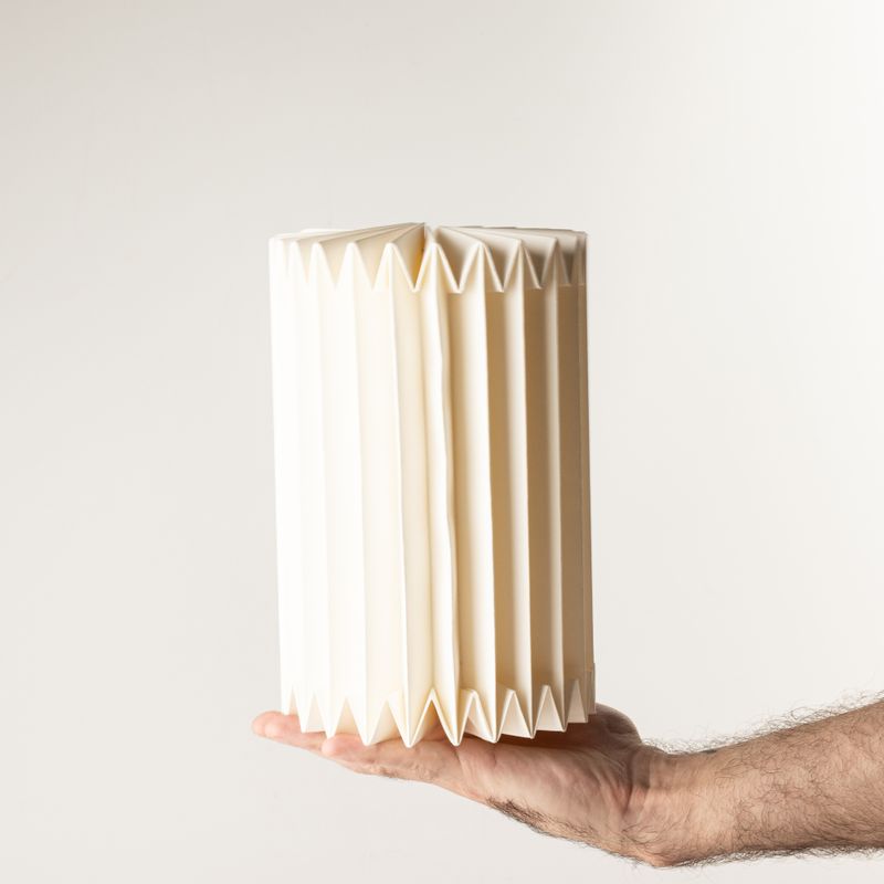 Aplique de pared de papel plisado estilo escandinavo