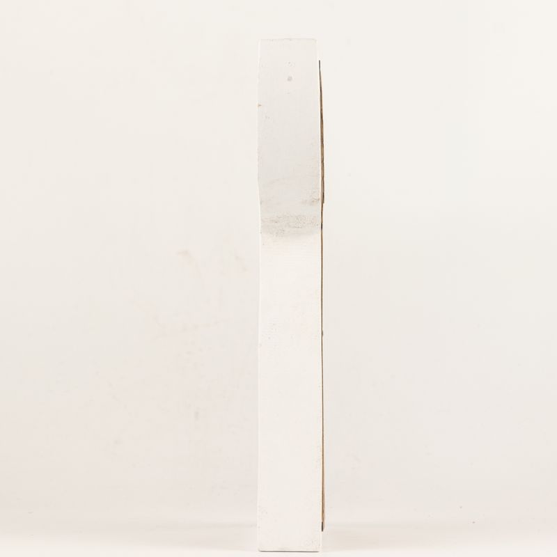 Ángel de madera de mango - Acabado decapado con decoración de hierro recortada - 22cm
