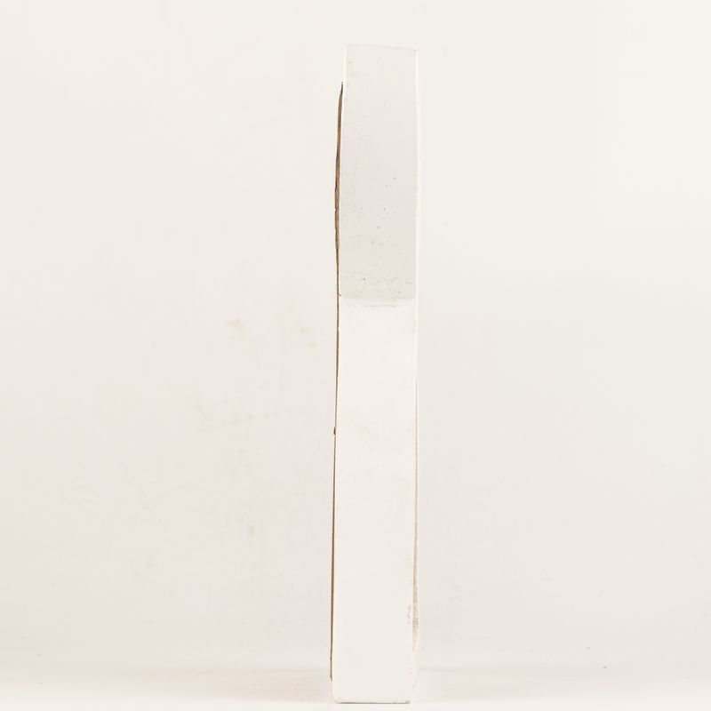 Ángel de madera de mango - Acabado decapado con decoración de hierro recortada - 22cm