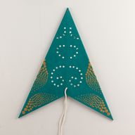 Pack de inicio de pantallas de lámpara de estrella de papel – 20 pantallas con cables y bombillas